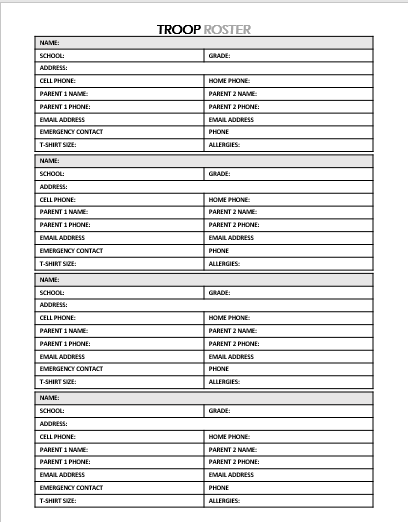 Troop Leader Planner 2024 - 2025  